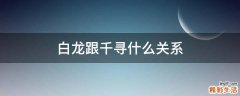 白龙跟千寻什么关系