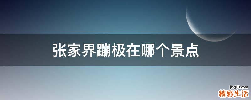 张家界蹦极在哪个景点