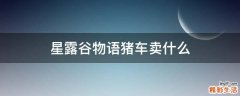 星露谷物语猪车卖什么