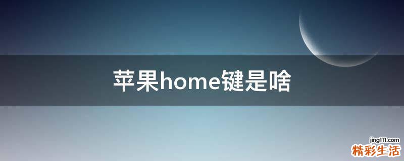 苹果home键是啥