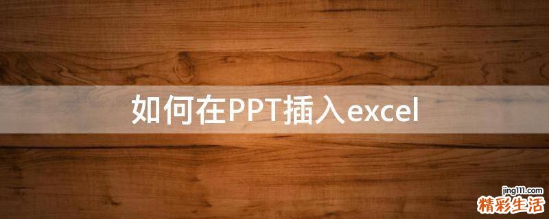 如何在PPT插入excel