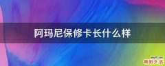 阿玛尼保修卡长什么样