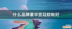 什么品牌豪华宫廷蚊帐好