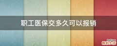 职工医保交多久可以报销