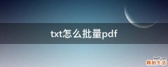 txt怎么批量pdf