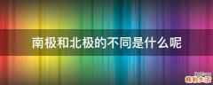 南极和北极的不同是什么呢