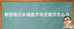 联想笔记本键盘字母变数字怎么办