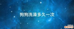 狗狗洗澡多久一次