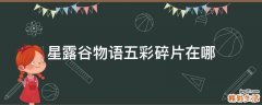 星露谷物语五彩碎片在哪