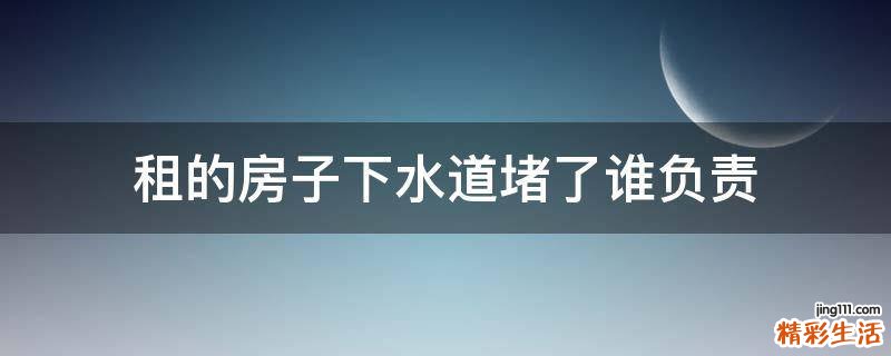 租的房子下水道堵了谁负责