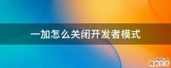 一加怎么关闭开发者模式