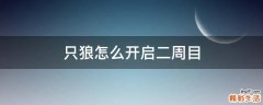 只狼怎么开启二周目