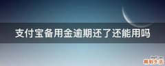 支付宝备用金逾期还了还能用吗