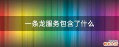 一条龙服务包含了什么
