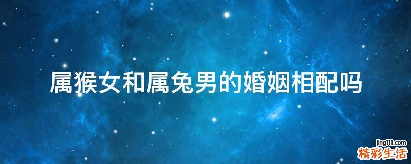 属猴女和属兔男的婚姻相配吗