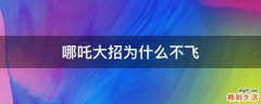哪吒大招为什么不飞