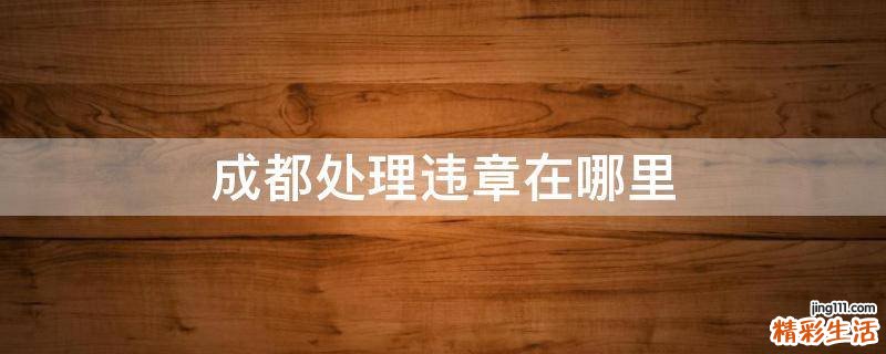 成都处理违章在哪里