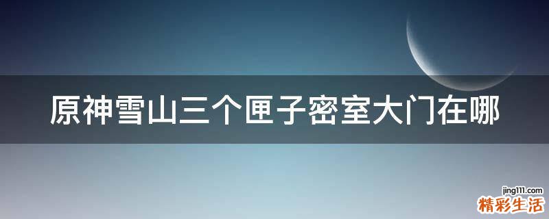 原神雪山三个匣子密室大门在哪