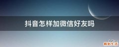 抖音怎样加微信好友吗