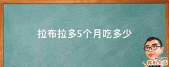 拉布拉多5个月吃多少