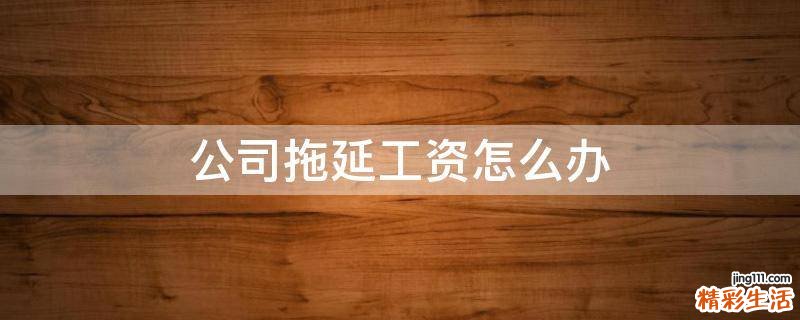 公司拖延工资怎么办