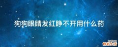 狗狗眼睛发红睁不开用什么药