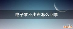 电子琴不出声怎么回事