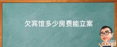 欠宾馆多少房费能立案