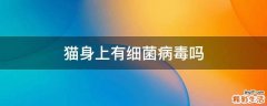 猫身上有细菌病毒吗