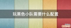 玩黑色小队需要什么配置