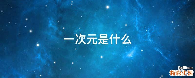一次元是什么