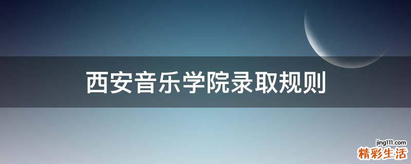 西安音乐学院录取规则