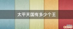 太平天国有多少个王