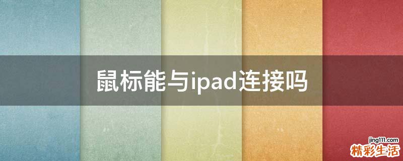 鼠标能与ipad连接吗