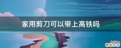 家用剪刀可以带上高铁吗