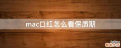 mac口红怎么看保质期