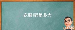 衣服1码是多大