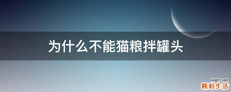 为什么不能猫粮拌罐头