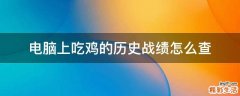 电脑上吃鸡的历史战绩怎么查