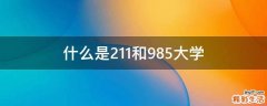 什么是211和985大学