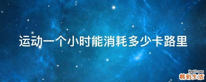 运动一个小时能消耗多少卡路里