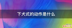 下犬式的动作是什么