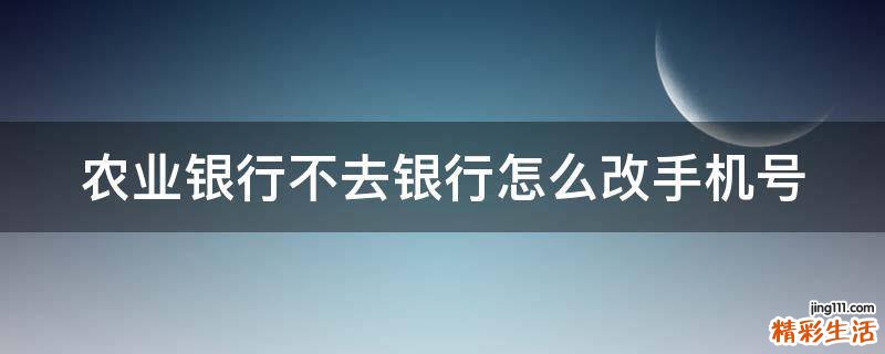 农业银行不去银行怎么改手机号