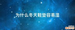 为什么冬天鞋垫容易湿
