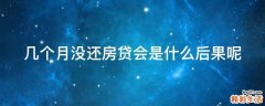 几个月没还房贷会是什么后果呢