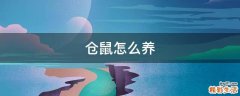 仓鼠怎么养