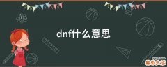 dnf什么意思