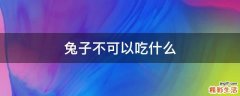 兔子不可以吃什么