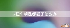 2把车钥匙都丢了怎么办