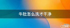 牛肚怎么洗才干净